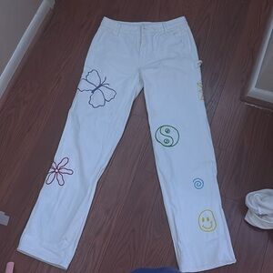 low rise white pacsun jeans